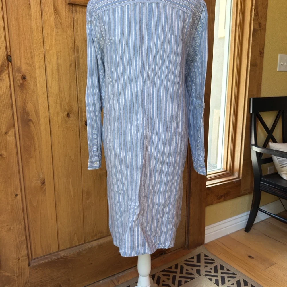 J. Jill Blue and White Striped Top - Picture 1 of 6